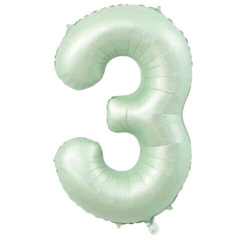 Balon broj 3 - 34”, Zelena — Boom Baloni Podgorica