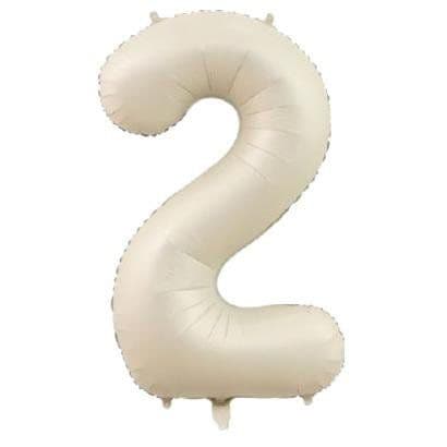 Balon broj 2 - 34”, Krem-Bela — Boom Baloni Podgorica