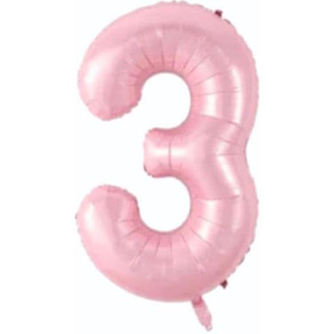 Balon broj 3 - 34”, Roza — Boom Baloni Podgorica
