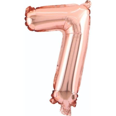Balon broj 7 - 34”, Zlatno-Roze — Boom Baloni Podgorica