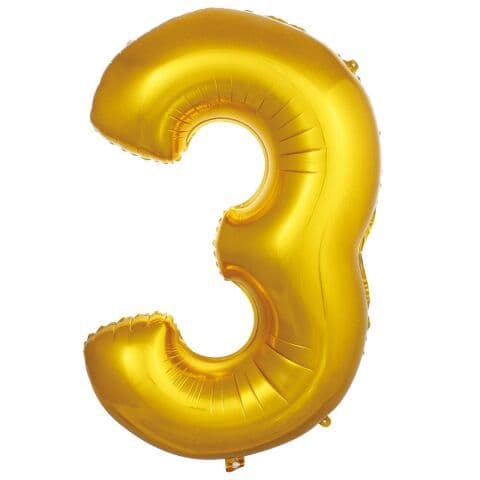 Balon broj 3 - 40”, Zlatna — Boom Baloni Podgorica