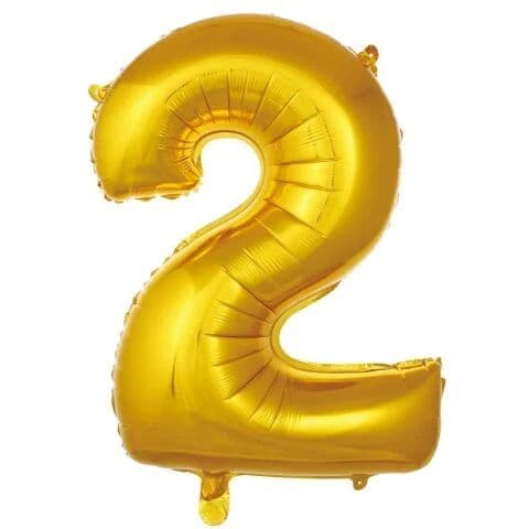 Balon broj 2 - 40”, Zlatna — Boom Baloni Podgorica