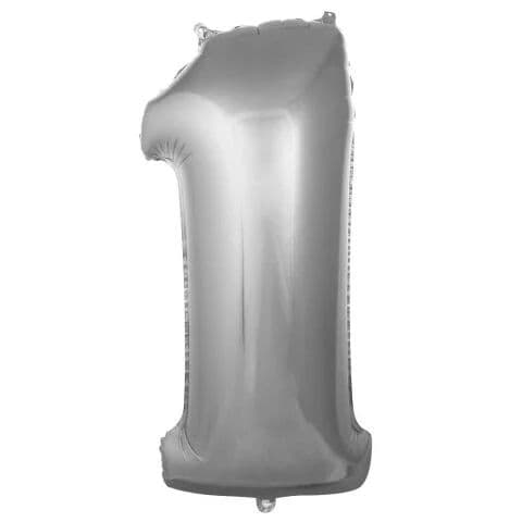 Balon broj 1 - 40”, Srebrna — Boom Baloni Podgorica