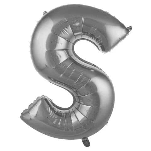 Balon slovo S - 34”, Srebrna — Boom Baloni Podgorica