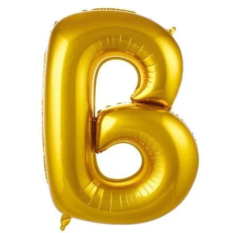 Balon slovo B - 16”, Zlatna — Boom Baloni Podgorica