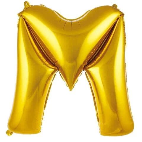 Balon slovo M - 16”, Zlatna — Boom Baloni Podgorica