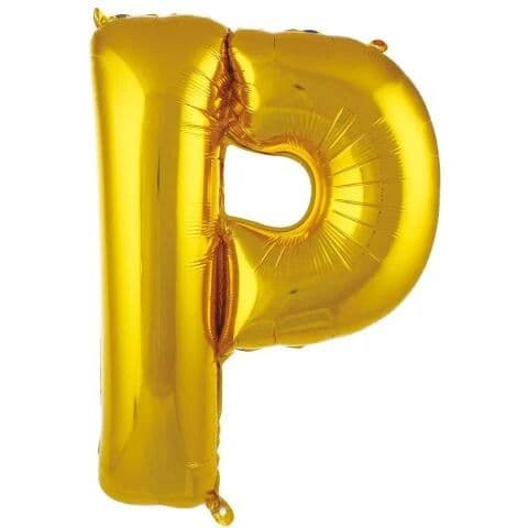 Balon slovo P - 16”, Zlatna — Boom Baloni Podgorica