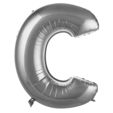 Balon slovo C - 16”, Srebrna — Boom Baloni Podgorica
