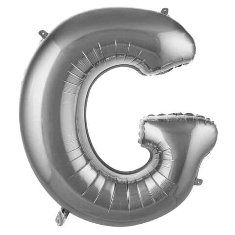 Balon slovo G - 16”, Srebrna — Boom Baloni Podgorica