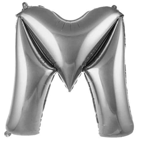 Balon slovo M - 16”, Srebrna — Boom Baloni Podgorica