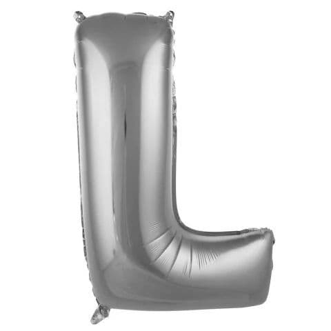 Balon slovo L - 16”, Srebrna — Boom Baloni Podgorica