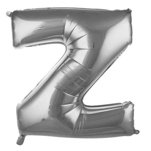 Balon slovo Z - 16”, Srebrna — Boom Baloni Podgorica
