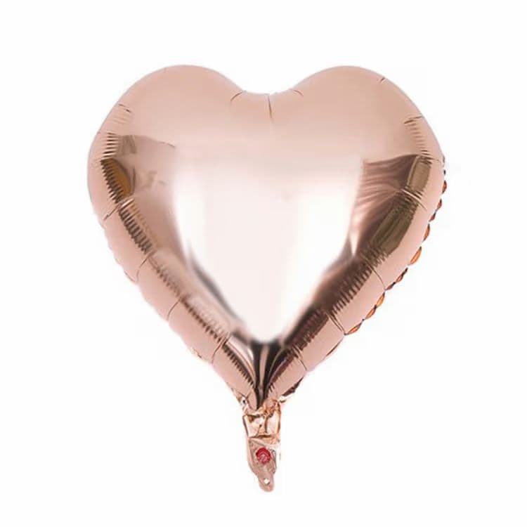 Balon Srce - 18”, Zlatno-Roze — Boom Baloni Podgorica